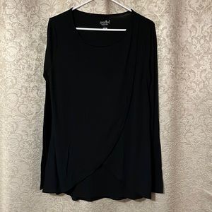 Black long sleeve maternity and nursing top. Size L.